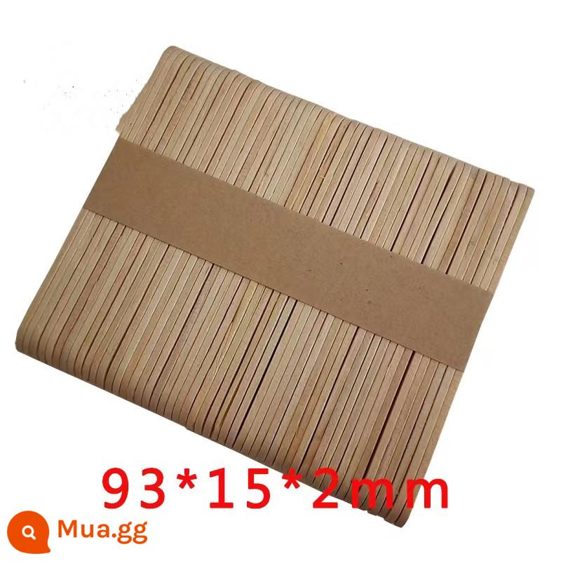 Que kem que gỗ Yidi que kem xây dựng mô hình nhà popsicle stick tự làm chất liệu handmade popsicle stick - Màu gốc 93*15*2mm8 bó, khoảng 400 miếng