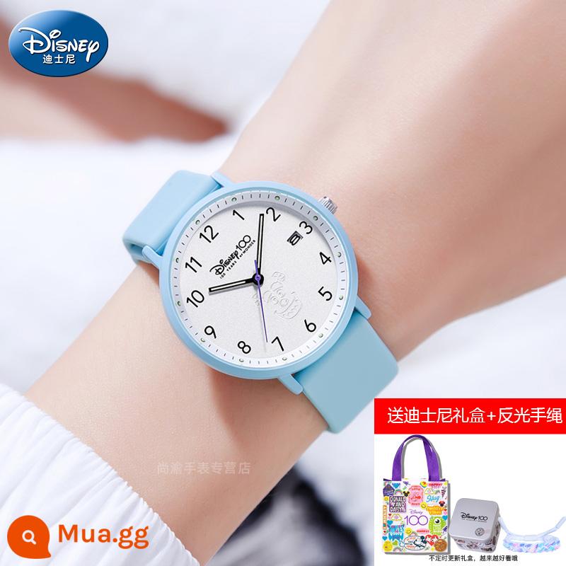 Đồng hồ Disney nữ học sinh cấp 2 giá trị cao học sinh cấp 3 2023 cơ khí chống nước mới kỳ thi đặc biệt - Sullivan xanh