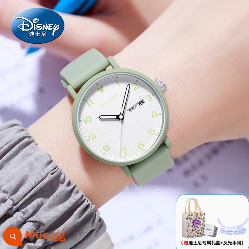 Đồng hồ Disney nữ học sinh cấp 2 giá trị cao học sinh cấp 3 2023 cơ khí chống nước mới kỳ thi đặc biệt - thạch xanh