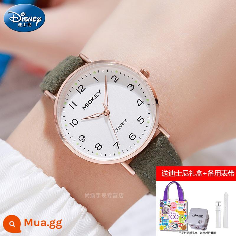 Đồng hồ Disney nữ học sinh cấp 2 giá trị cao học sinh cấp 3 2023 cơ khí chống nước mới kỳ thi đặc biệt - Màu xanh retro