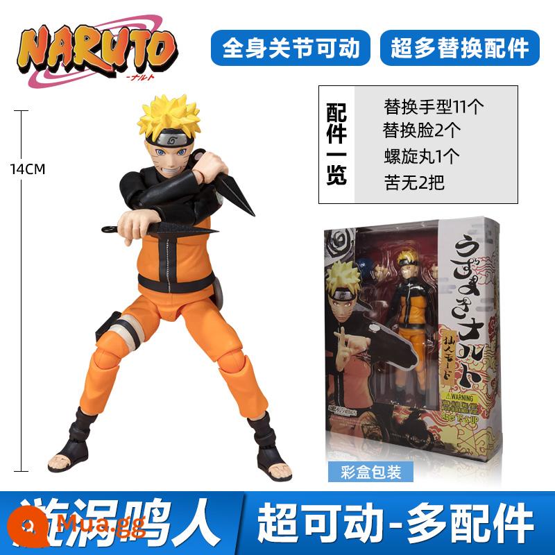 SHF Naruto Uchiha Sasuke thực hành thay đổi khuôn mặt mô hình búp bê đồ chơi trang trí món quà sinh nhật bé trai - Uzumaki Naruto có thể di chuyển được