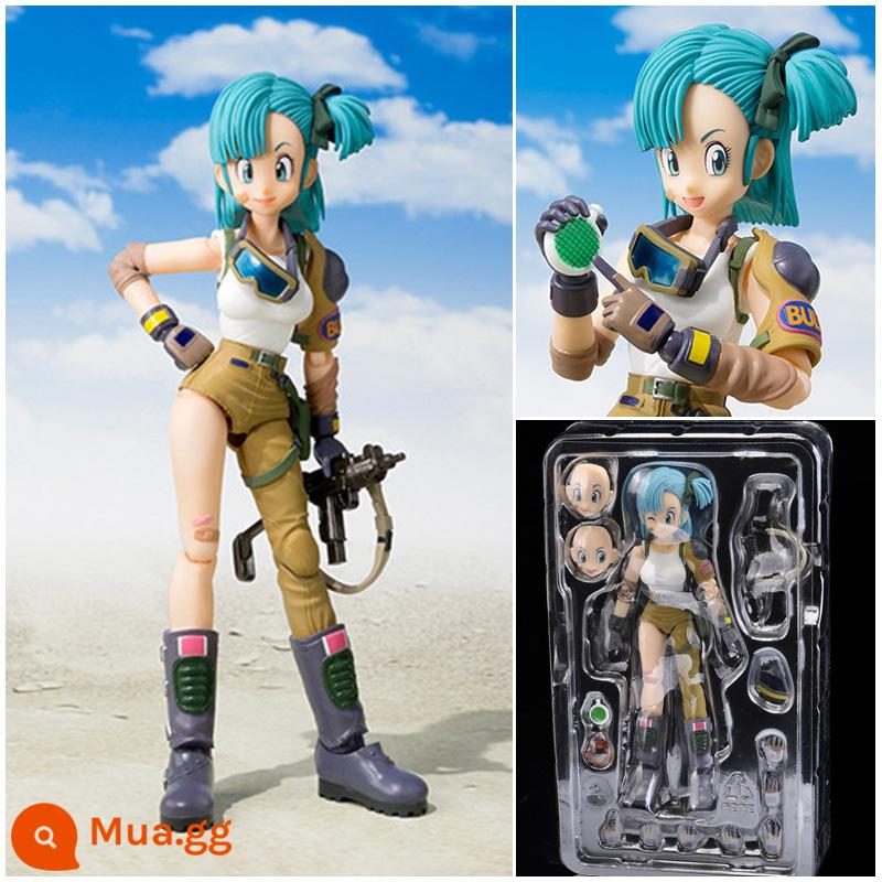 Trong nước shf Dragon Ball mô hình siêu di động Monkey King Vegeta Zamas Saiyan búp bê đồ chơi - Bulma (súng tiểu liên 13,5cm + Radar ngọc rồng