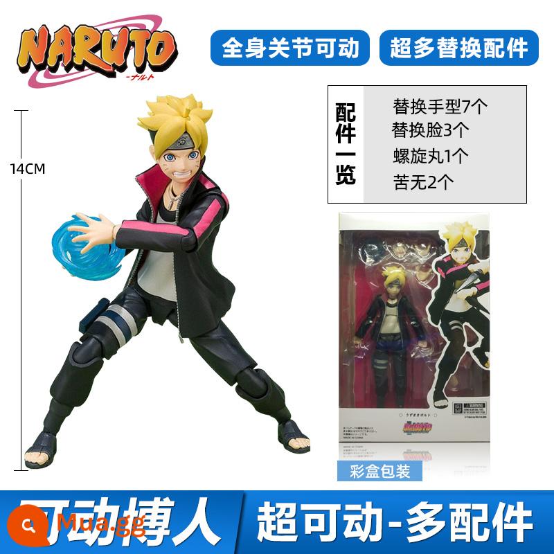 SHF Naruto Movable Uzumaki Naruto Chế Độ Bất Tử Thế Hệ Thứ 3 Mô Hình Toàn Thân Mô Hình Búp Bê Đồ Chơi Vật Trang Trí - Boruto hành động