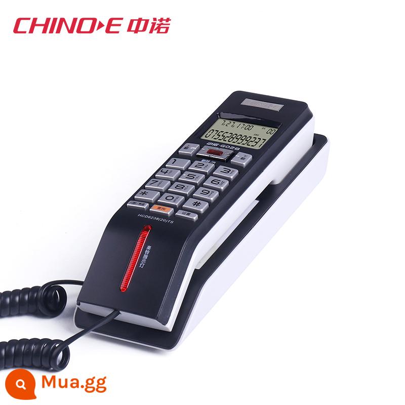 Zhongnuo C259 điện thoại cố định tại nhà điện thoại cố định treo tường phòng khách treo tường hiển thị người gọi mở rộng nhỏ nhỏ - hình vuông màu đen