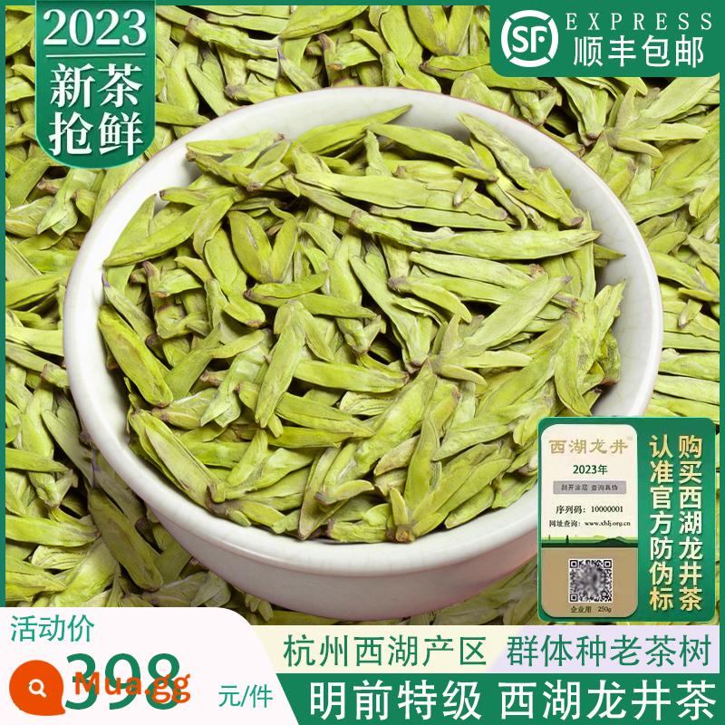 Chính hãng Tây Hồ Longjing 2022 trà mới Mingqian búp trà xanh loại đặc biệt hương thơm mạnh trà nhóm số lượng lớn 250g - 250g