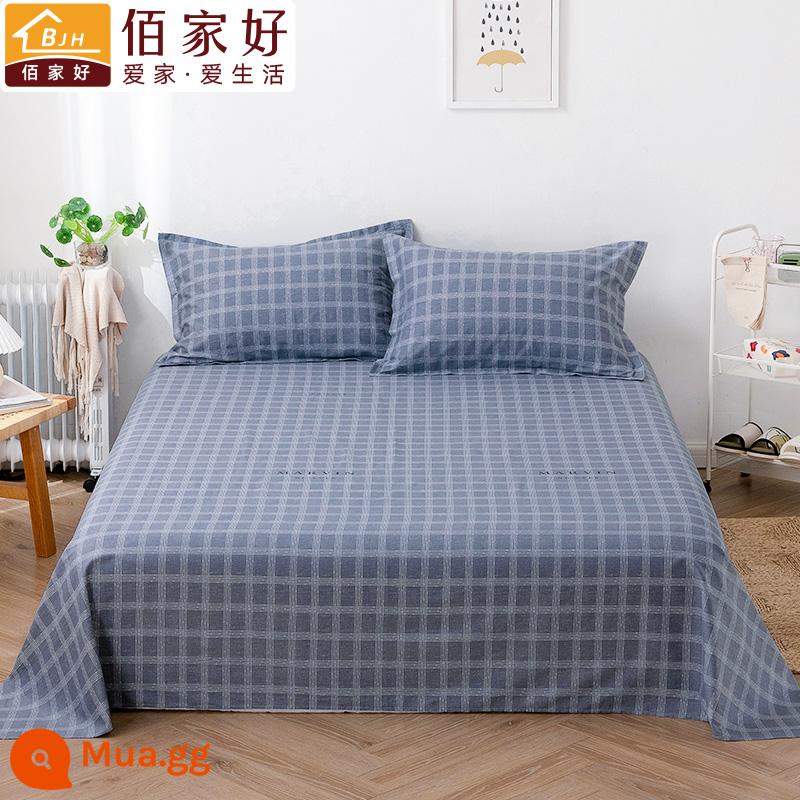 100 tấm cotton đơn mảnh đôi 1,5m tấm cotton lưới chăn màu đỏ vỏ gối đơn 2 bộ ba mảnh 1.2 đơn - Thời gian rảnh rỗi (vải dày)