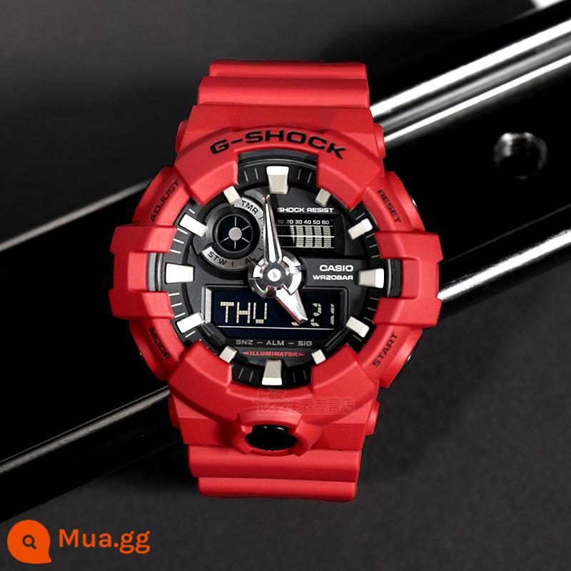 Đồng hồ CASIOCASIO xanh dương nam g-shock thể thao sinh viên chống nước sương mù xanh chống sốc kháng từ GA-100 - GA-700-4A [Người Sắt]