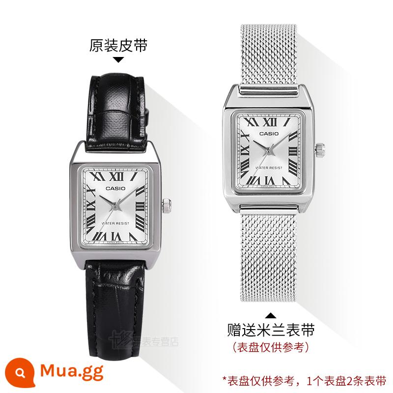 Quà tặng năm mới Đồng hồ CASIO nữ ins phong cách đơn giản khí chất đồng hồ nữ thời trang sinh viên chống thấm nước đồng hồ nữ - LTP-V007L-7B1 Dây thép Milan + dây chính hãng, tổng cộng 2 dây