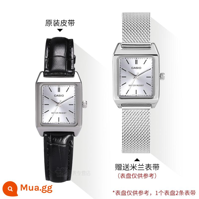 Quà tặng năm mới Đồng hồ CASIO nữ ins phong cách đơn giản khí chất đồng hồ nữ thời trang sinh viên chống thấm nước đồng hồ nữ - LTP-V007L-7E1 Dây thép Milan + dây chính hãng, tổng cộng 2 dây