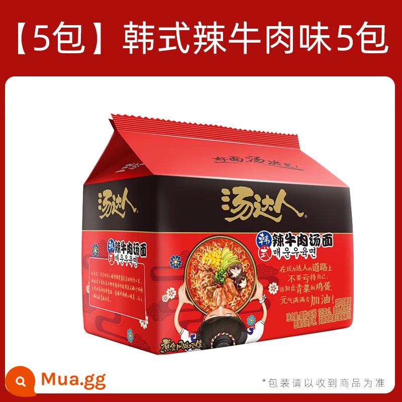 Súp thống nhất Mì ăn liền Daren Chua Chua Cay Nhật Bản Xương heo Ramen Súp Borsch Thực phẩm ăn liền 30 FCL - [5 gói] Vị bò cay Hàn Quốc*5 gói