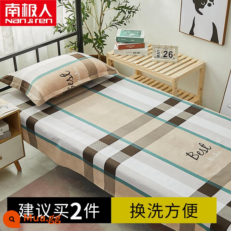 Nam Cực Sữa Nhung San Hô Giường 1 Plus Nhung Chần Gòn Đơn Ký Túc Xá Sinh Viên Đơn Rửa Sạch Cotton 3 Áo Gối Chần Gòn nam - Phong cách thời trang-ML