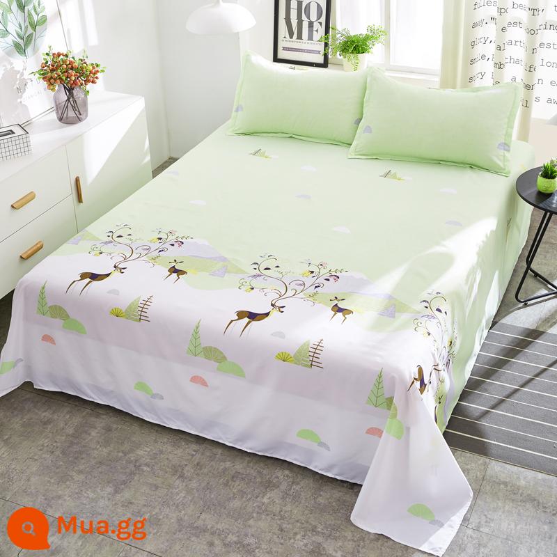 Người Nam Cực đã giặt ga trải giường cotton ký túc xá đơn sinh viên giường đôi 1,5m ký túc xá trẻ em ga chăn nam - mùa hè tươi mát