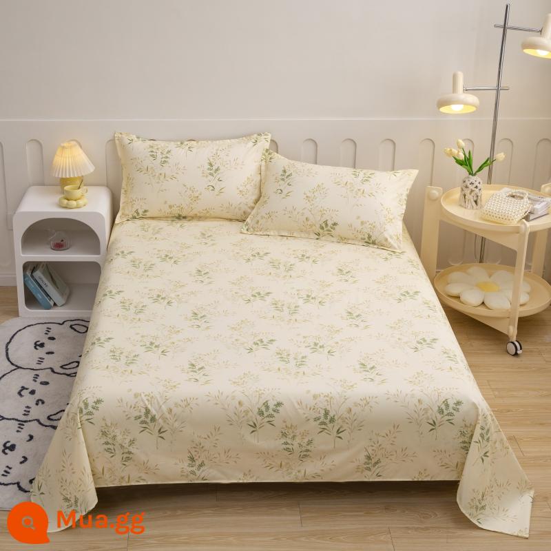 Người Nam Cực đã giặt ga trải giường cotton ký túc xá đơn sinh viên giường đôi 1,5m ký túc xá trẻ em ga chăn nam - Thạch cỏ-XL