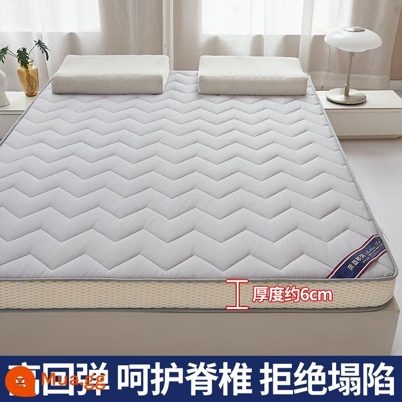 Nệm đệm nhà dày chiếu tatami chiếu ký túc xá sinh viên nệm đơn cứng chiếu mùa đông cho thuê thảm đặc biệt - Cao 6cm - kiểu M ba chiều - xám nhạt [Lưới thoáng mắt chim - Nệm Bốn Mùa - Hút Ẩm và Hút Mồ Hôi]