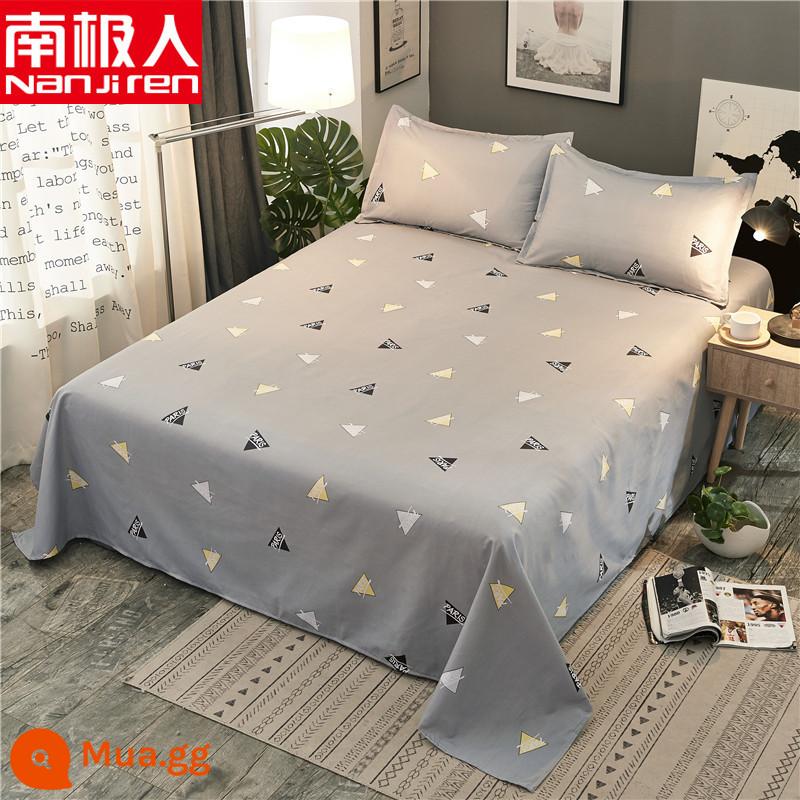 Người Nam Cực đã giặt ga trải giường cotton ký túc xá đơn sinh viên giường đôi 1,5m ký túc xá trẻ em ga chăn nam - thời trang đơn giản