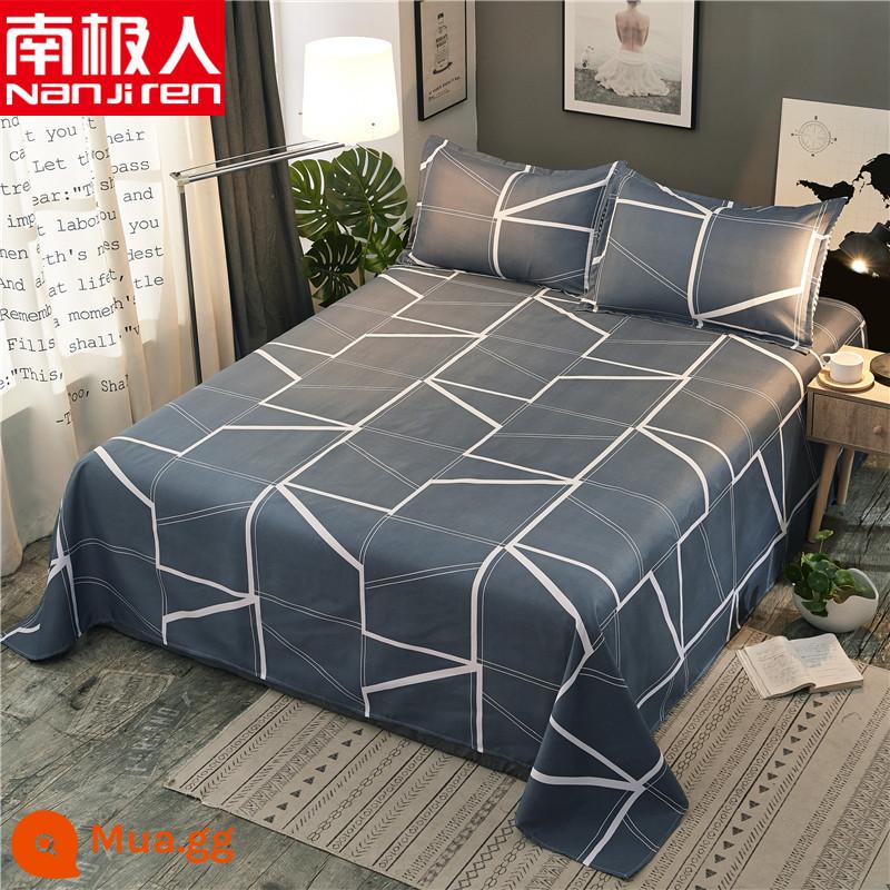 Người Nam Cực đã giặt ga trải giường cotton ký túc xá đơn sinh viên giường đôi 1,5m ký túc xá trẻ em ga chăn nam - Jane Eyre