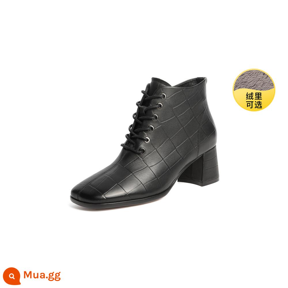 Boots Fashion Boots Mall Winter của phụ nữ giống như da cừu ép hoa chuyển đổi hàng đầu plel x2m1ddd1 - vải nhung đen