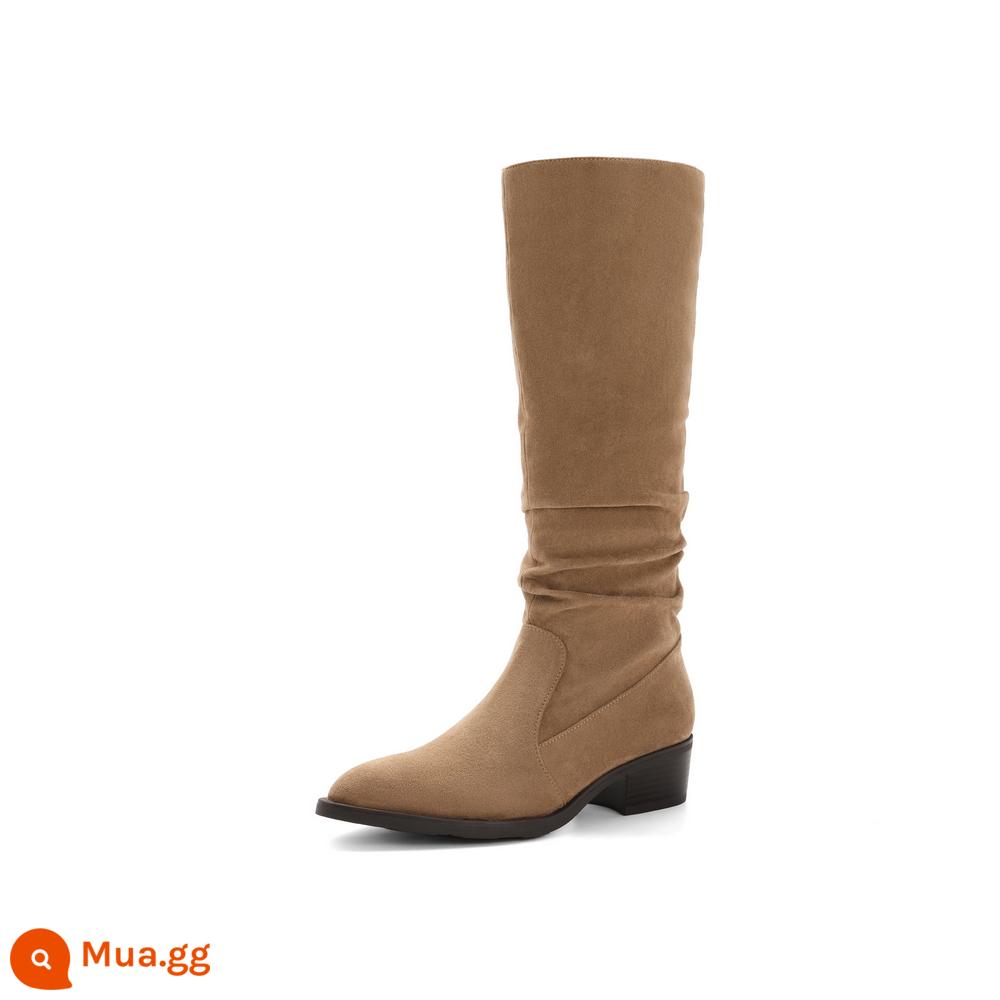 Giày bốt cao bồi Belle Western Pile Boots Giày bốt nữ mùa đông 2023 Maillard Boots BCY76DG3 - màu nâu sỏi