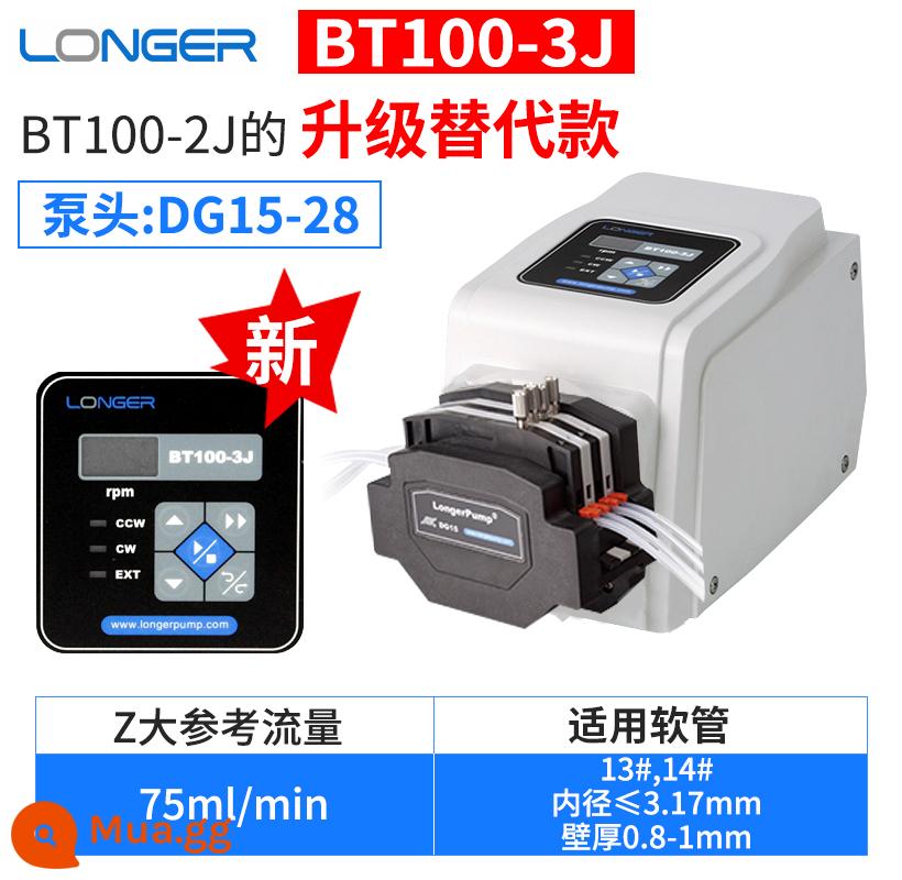 Phòng thí nghiệm bơm nhu động Bảo Định Lange BT100-2J bt100-3j Máy bơm lưu lượng lớn liên tục với ống chống axit và kiềm - BT100-3J+DG15-28new