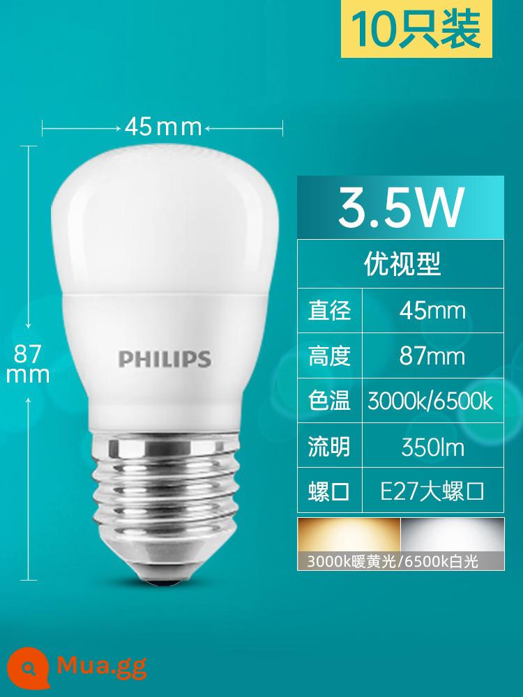 Bóng đèn LED Philips E27 miệng vặn siêu sáng hộ gia đình đường chỉ xoắn ốc miệng bảo vệ mắt 5w ánh sáng ấm áp 3w đèn chùm đèn tiết kiệm năng lượng - [E27] Loại tầm nhìn tuyệt vời 3,5W [10 miếng]