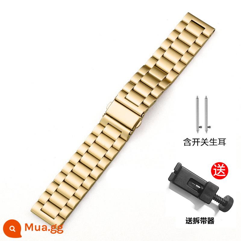 Dây đeo WATCH3 GT3/gt2pro chính hãng Huawei Vòng đeo tay bằng thép không gỉ GT4 watch4pro nam và nữ - Mẫu ba hạt-vàng