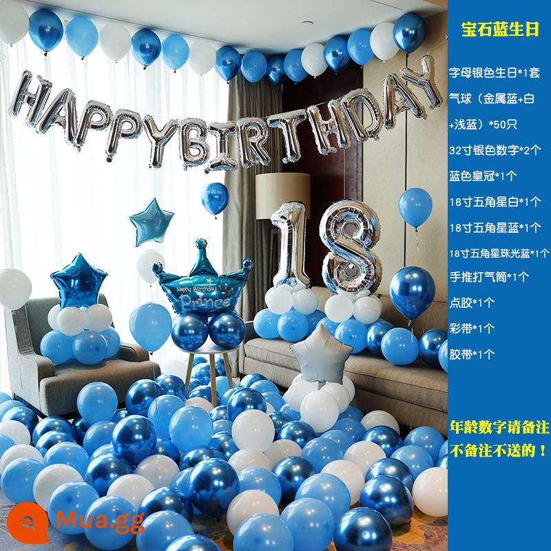 Đèn led chữ happy birthday con gái tròn một tuổi thân cây lãng mạn bố trí khung cảnh vật dụng trang trí bất ngờ - Sinh nhật màu xanh sapphire [ghi tuổi]