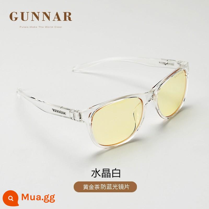 Kính chống ánh sáng xanh GUNNAR Mỹ dành cho nam và nữ cùng loại chống mỏi bức xạ có thể trang bị thêm kính cận thị độ bảo vệ mắt - Tròng kính màu nâu trắng pha lê (0 độ)