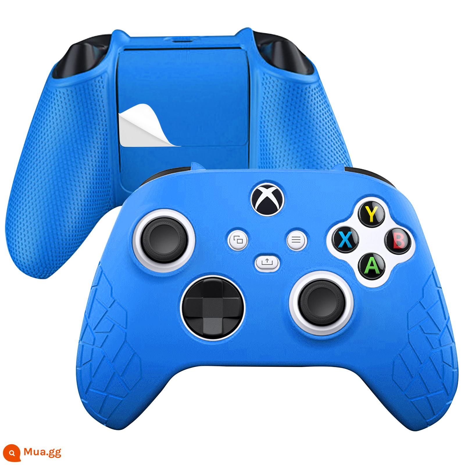 Tay Cầm Dòng Xbox Vỏ Bảo Vệ Vỏ Silicon XSX Tay Cầm Silicone Mềm Chống Trượt Bao Giá Rẻ Miếng Dán Đính Đá Nắp - Nhãn dán miễn phí màu xanh ở mặt sau