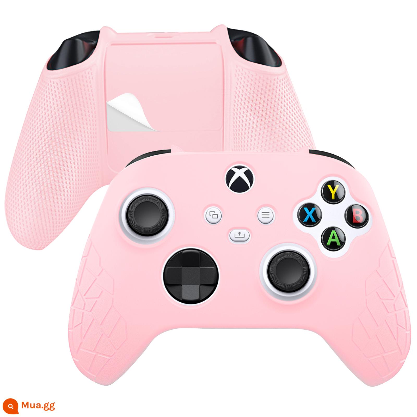 Tay Cầm Dòng Xbox Vỏ Bảo Vệ Vỏ Silicon XSX Tay Cầm Silicone Mềm Chống Trượt Bao Giá Rẻ Miếng Dán Đính Đá Nắp - Nhãn dán miễn phí màu hồng ở mặt sau