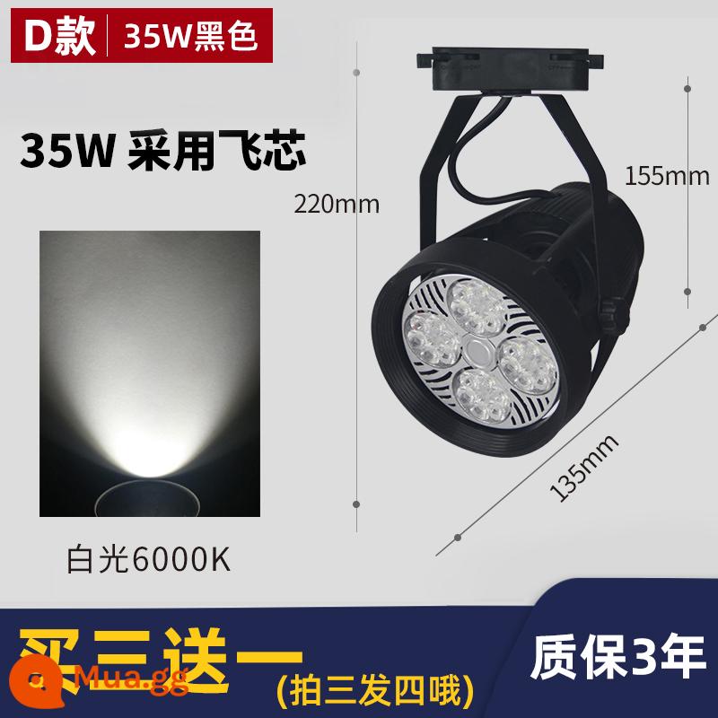 Đèn LED trợ sáng par30 theo dõi ánh sáng cửa hàng quần áo hội trường triển lãm theo dõi ánh sáng siêu sáng thương mại theo dõi đèn led shop - Feixin-35w Black Shell White Light Mua 3 tặng 1 [Yêu cầu đủ 3 chiếc để gửi 4 chiếc]