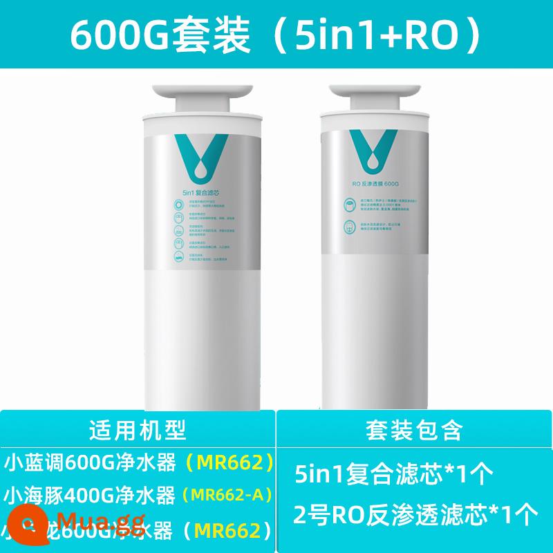 Lõi lọc máy lọc nước Yunmi small blues 400G/600G lõi lọc số 1 composite 5in1 số 2 Màng thẩm thấu ngược RO - Bộ hoàn chỉnh 600G (5in1+RO)