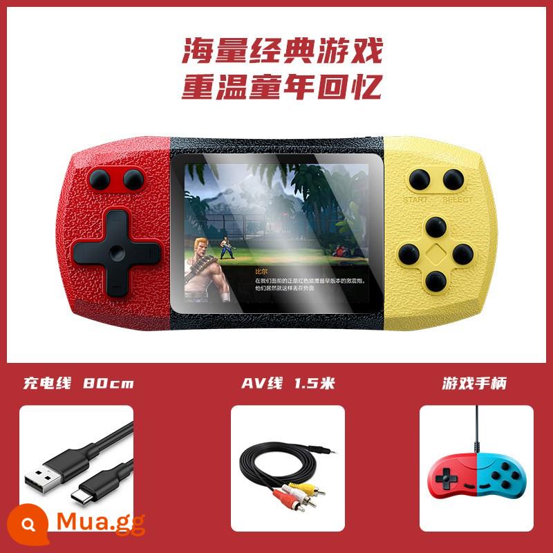 Tay cầm chơi game xuyên biên giới mới G620 cầm tay độc lập mini trò chơi cổ điển màn hình màu xanh đỏ đồ chơi trẻ em quà tặng - Đỏ và vàng [đôi]