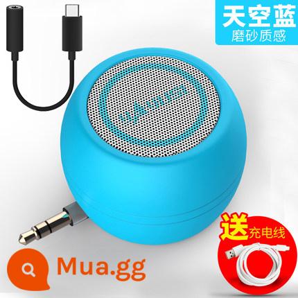 Loa nhỏ trong dòng điện thoại di động phổ thông bộ khuếch đại máy tính Apple typec audio mini loa ngoài loa ngoài máy nghe nhạc di động ipad nhỏ bộ khuếch đại âm thanh màn hình phẳng - Model loa cắm trực tiếp + bộ chuyển đổi type-c-màu xanh da trời