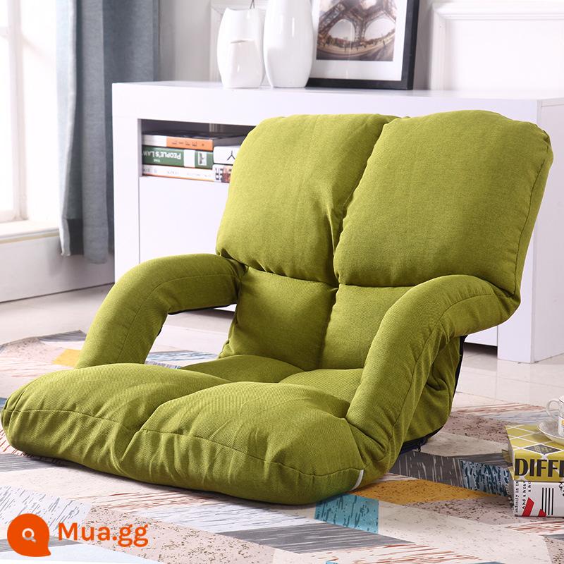 Đệm sàn đệm lười tích hợp cửa sổ bay ghế đệm giường sofa tatami nhật bản có tựa lưng - [Phong cách thoải mái mở rộng] Vải lanh-màu xanh bơ