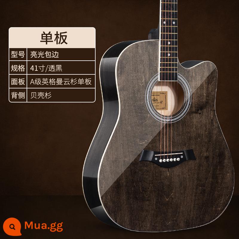 Cameron veneer acoustic đàn guitar dân gian đàn guitar 41 inch mới bắt đầu học sinh nữ nam người mới nhập đàn guitar lưới đàn piano màu đỏ - Hemming [Bảng đơn] Bộ hoàn chỉnh + Màu đen trong suốt 41 inch bóng loáng (Bao gồm ba lô cotton)