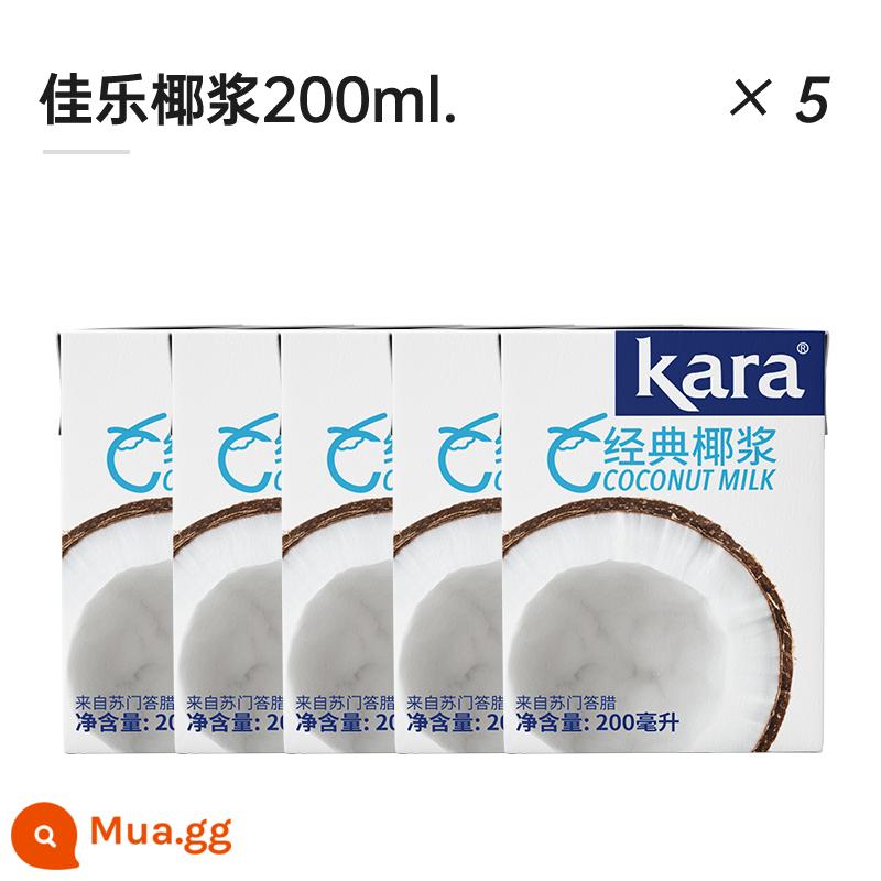 kara Jiale nước cốt dừa nhà gói nhỏ nước cốt dừa huy chương vàng lên đến nước cốt dừa cà ri kem nhẹ lát khoai môn nướng tròn - [Giảm 5 gói] Jiale 200ml*5 hộp