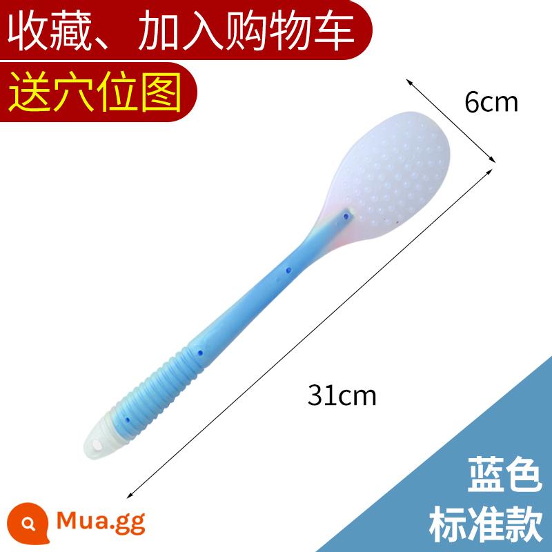 Pat Sha board, silicone kinh tuyến pat, chế độ chăm sóc sức khỏe đặc biệt, tập thể dục toàn thân, búa, gậy massage lưng và lưng cho chân - Mẫu xanh chuẩn 31cm + bản đồ huyệt đạo