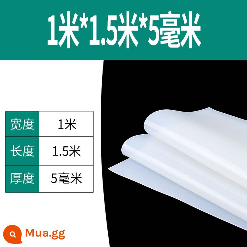 Tấm cao su silicon Miếng đệm silicon Cao su silicon chịu nhiệt độ cao Tấm cao su silicon Tấm cao su silicon Đệm phẳng Miếng đệm dày Chế biến cao su silicon - Rộng 1 mét * dài 1,5 mét * dày 5 mm