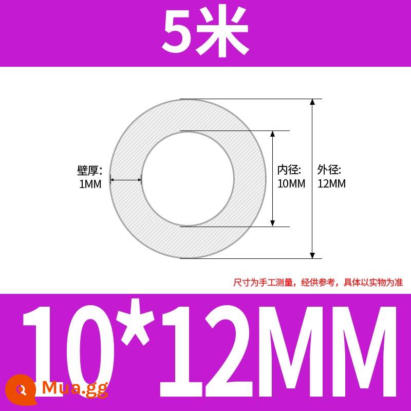 Vòi silicone vòi ống cao su chịu nhiệt độ cao cao su silicone ống nước 2/3/4/5/6/8/10/12/16/19mm - 10*12 (giá 5 mét