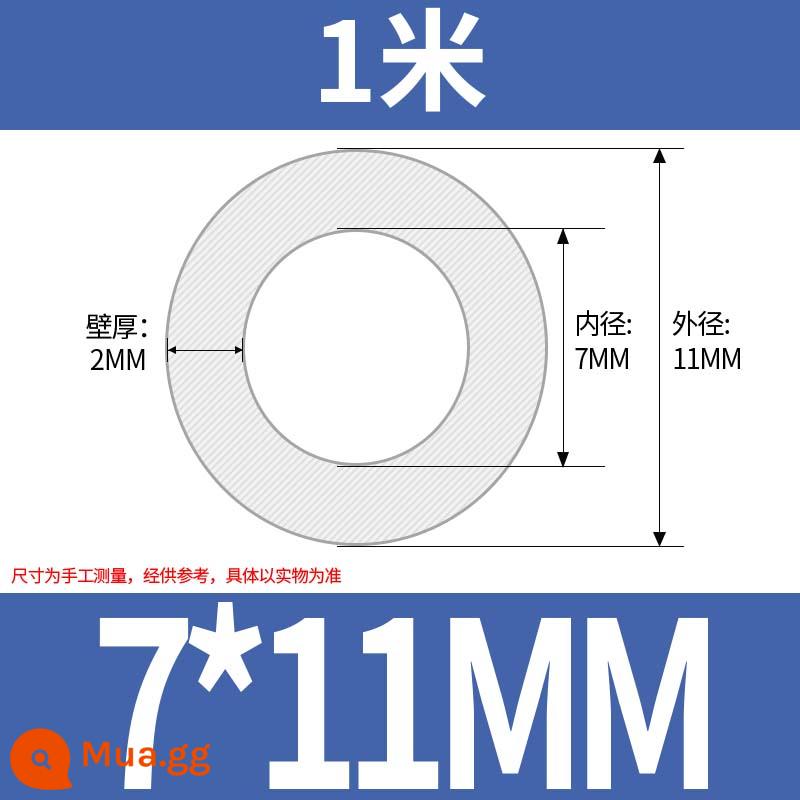 Ống Silicone Ống Cao Su Silicone Không Mùi Thực Phẩm Cấp Ống Nước Hộ Gia Đình Chịu Nhiệt Độ Cao Đàn Hồi Trong Suốt Vòi - 7*11 (giá mỗi mét)