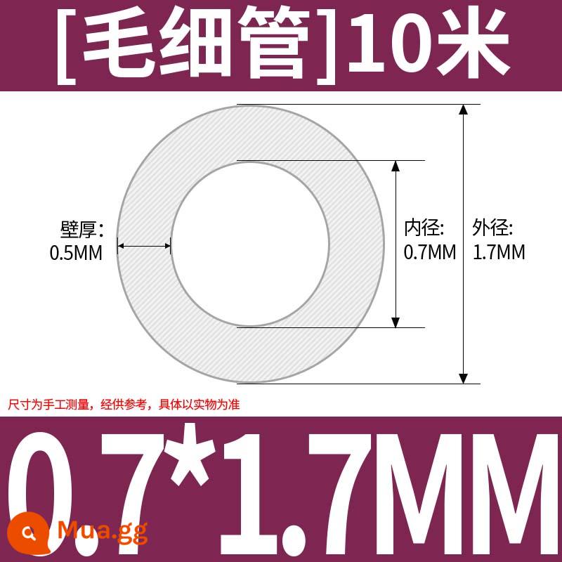 Ống Silicone Ống Cao Su Silicone Không Mùi Thực Phẩm Cấp Ống Nước Hộ Gia Đình Chịu Nhiệt Độ Cao Đàn Hồi Trong Suốt Vòi - 0,7mm*1,7mm (giá 10m)