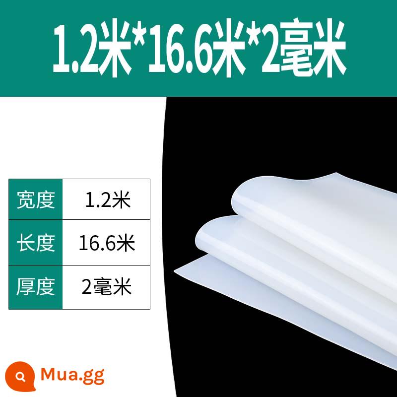 Tấm cao su silicon Miếng đệm silicon Cao su silicon chịu nhiệt độ cao Tấm cao su silicon Tấm cao su silicon Đệm phẳng Miếng đệm dày Chế biến cao su silicon - Rộng 1,2 mét * dài 16,6 mét * dày 2 mm