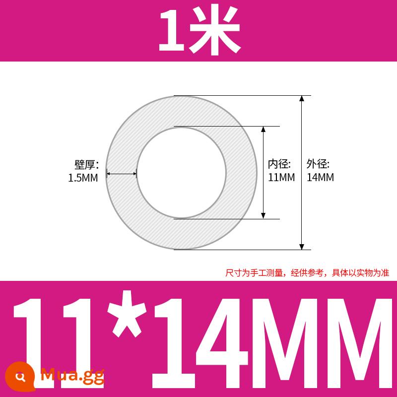 Vòi silicone vòi ống cao su chịu nhiệt độ cao cao su silicone ống nước 2/3/4/5/6/8/10/12/16/19mm - 11*14 (giá 1 mét