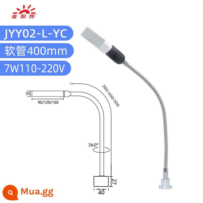 Đèn LED máy đèn đèn làm việc đèn từ tính mạnh ghế sắt đèn ghế cố định nhà máy công nghiệp đèn chiếu sáng đa năng đèn bàn đèn - Trụ ghế nam châm tròn dài 400mm chứa 35 đèn LED 7W