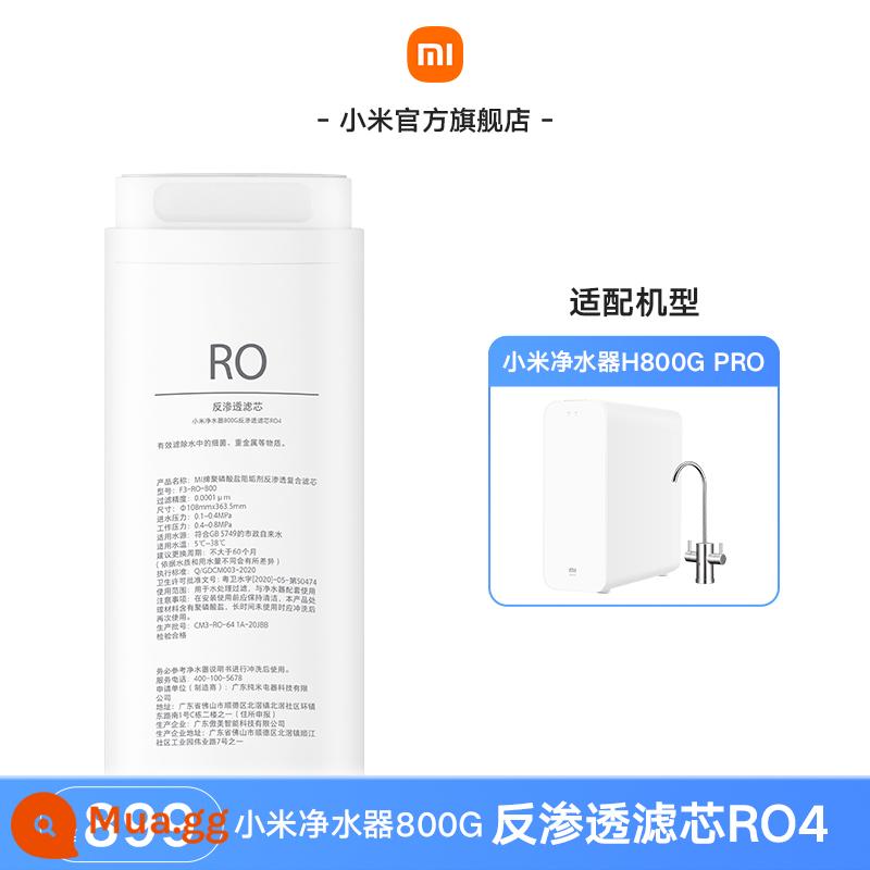 Công cụ lọc bộ lọc nước Xiaomi Phần tử bộ lọc đầy đủ PP Cotton Kiến hoạt động carbon trước và phía sau RO thẩm thấu ngược - [Xiaomi H800G Pro]800G RO4