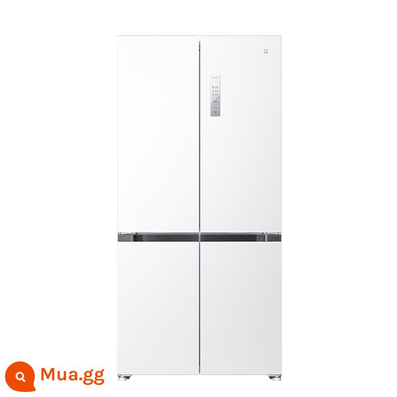 Tủ lạnh gia dụng Mijia màu trắng gắn chéo bốn cửa siêu mỏng Xiaomi 518L làm mát bằng không khí không đóng băng - Lông băng trắng