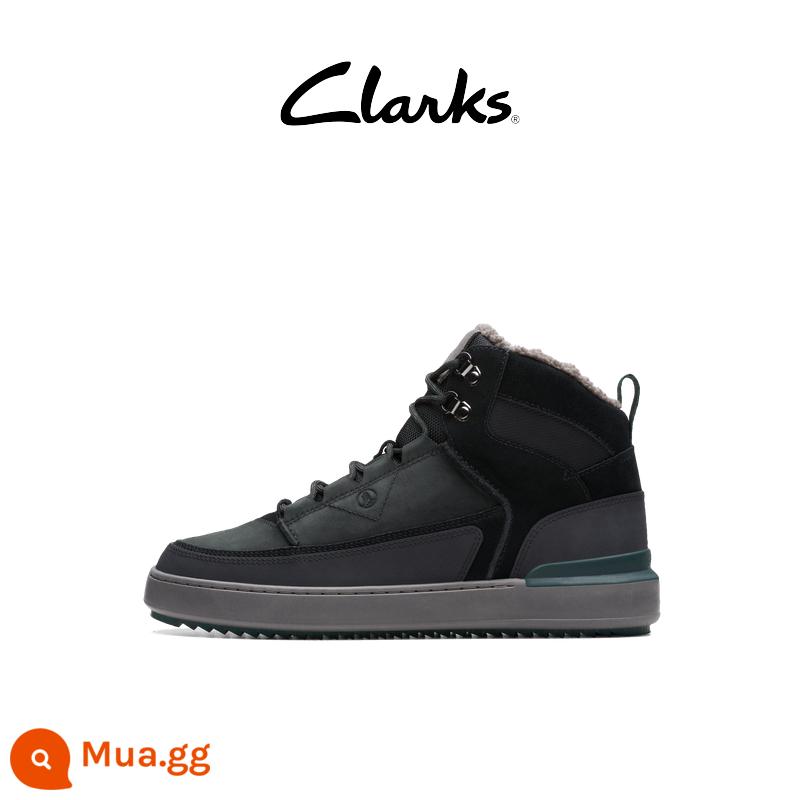 Giày nam dòng sành điệu Clarks, giày cao cổ hợp thời trang retro, giày thể thao thoải mái, chống mài mòn, ấm áp và thoáng khí - Đen 261734787