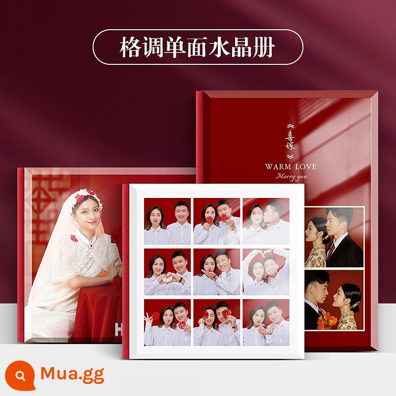 High -end Pha tinh Pha ảnh cưới Tinh chế Sách ảnh Nhập album ảnh cưới ảnh cưới - Sách pha lê một mặt đầy phong cách