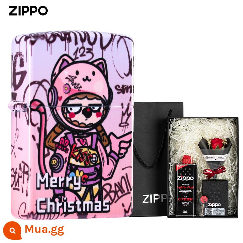 Bật lửa zippo chính hãng Zhibao bật lửa chúc sinh nhật phối màu cá tính in graffiti tặng bạn trai quà Tết - Chúc bạn sinh nhật vui vẻ [Hộp quà nhịp tim]