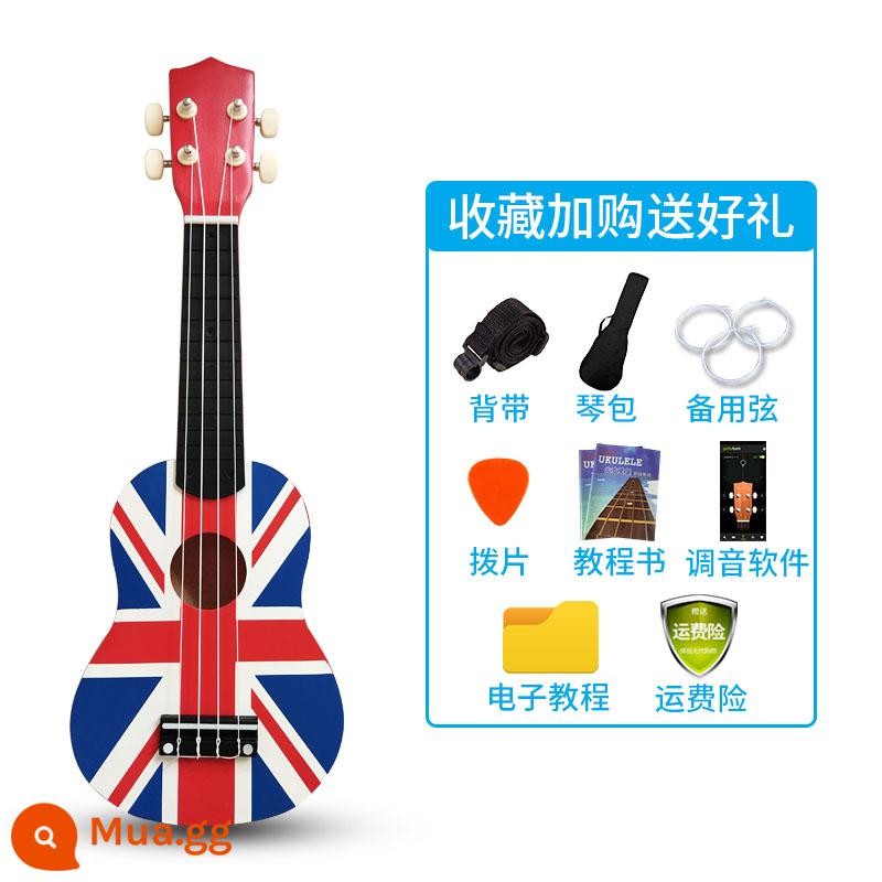 Đàn Ukulele cho trẻ em 21 inch hoạt hình nhỏ dễ thương Đàn Ukulele bé trai và bé gái người mới bắt đầu chơi đàn Ukulele - Phong cách cổ điển Anh [21 inch]